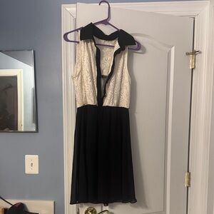 Bisou Bisou Elegant Monochrome Dress